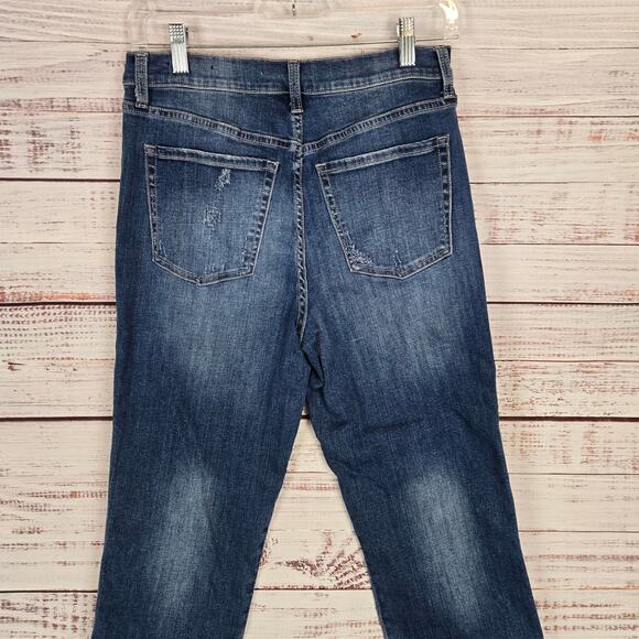 Ella Moss Ankle Jeans Size 30 Floral Embroidered Frayed Hem Boho Hippie Festival - Picture 7 of 15